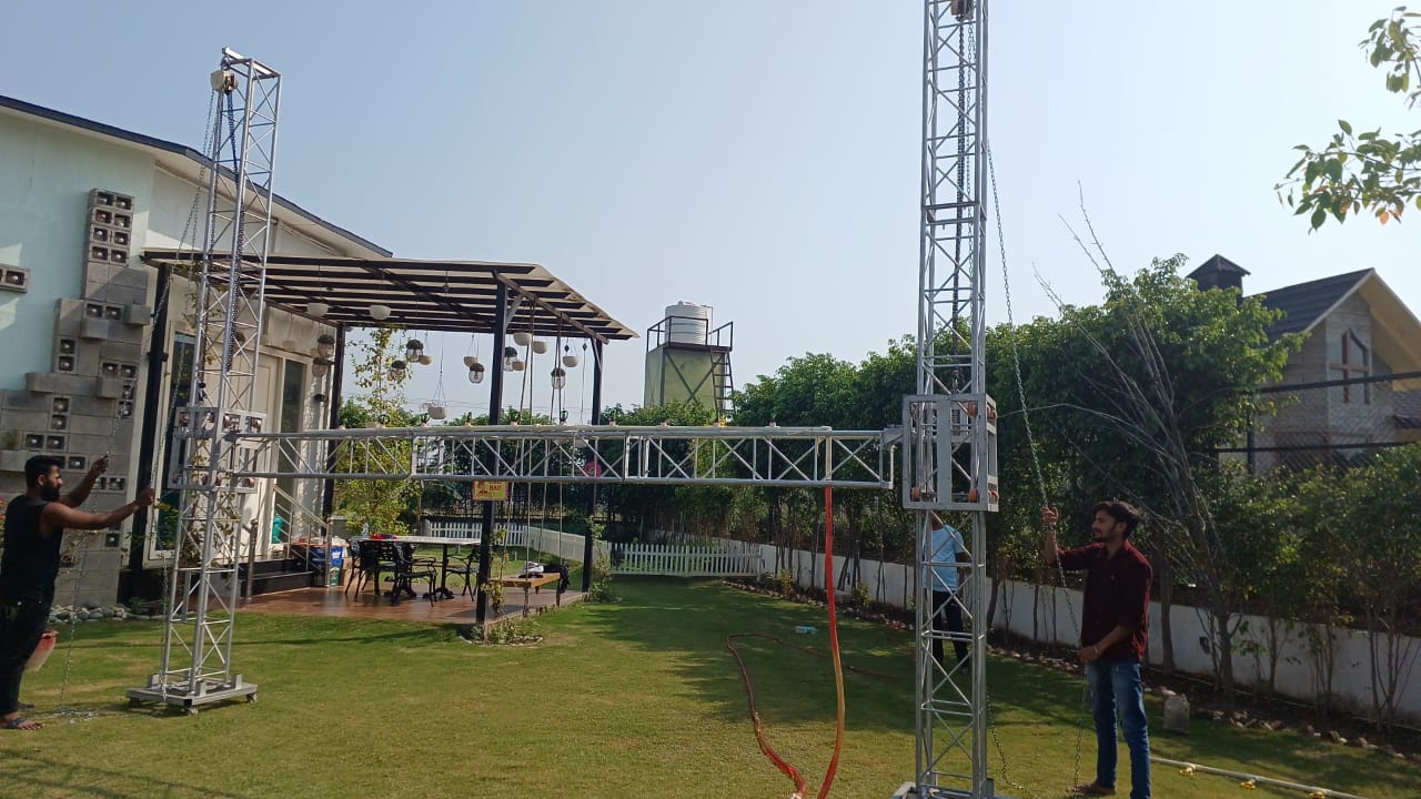  Rain dance setup on truss